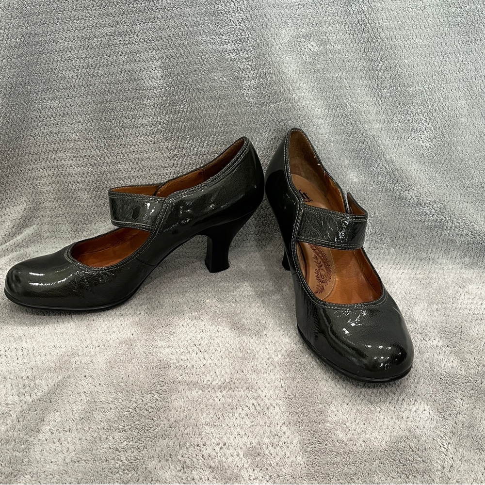 Sofft Women's Mary Jane Pumps Shoes Size 8 M charcoal grey Leather Söfft